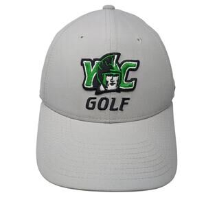 YC Golf Strapback Hat Gray One Size Embroidered Nike Legacy91 Dri-Fit